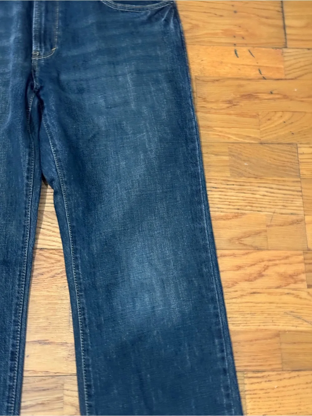 Calvin Klein Straight Cut Men's Straight Fit Dark Blue Jeans 34 x 30